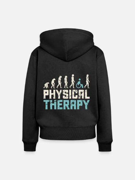 Physiotherapeut Beruf - Frauen Premium Bio Zip Hoodie - Schwarz