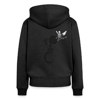 Occult Moonrose Witchcraft Witch Skeleton Occult - Women's Premium Organic Zip Hoodie - black - Back - Julia (174cm)