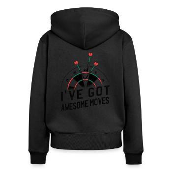Jeu de fléchettes Dartboard Darts Darts Darts Player - Sweat à capuche zippé Premium bio Femme - noir - Dos - Julia (174cm)