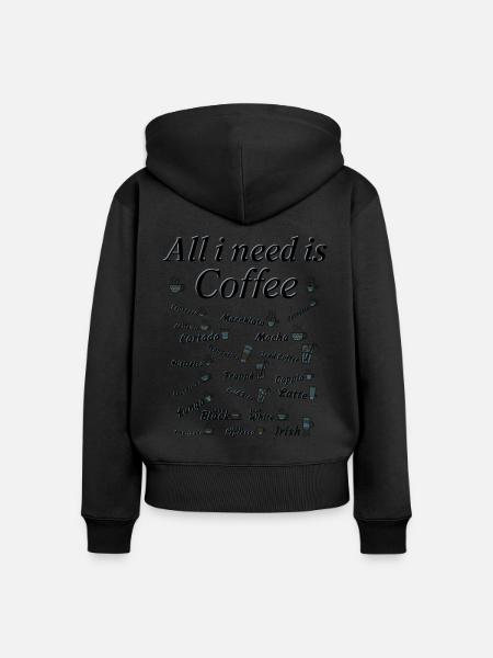 Kaffee Sammlung Kaffeetrinker Kaffeeliebhaber - Frauen Premium Bio Zip Hoodie -