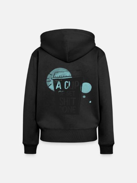 Lustiger Kaffeebecher mit Spruch - Frauen Premium Bio Zip Hoodie -