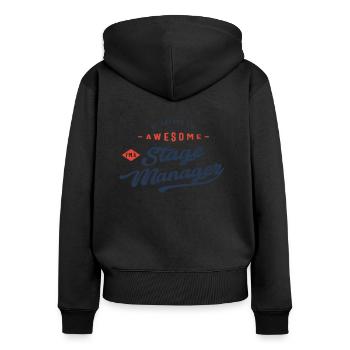 Régisseur Emploi Profession Birthday Worker - Sweat à capuche zippé Premium bio Femme - noir - Dos - Julia (174cm)