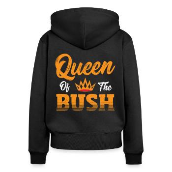 Safari-familienurlaubsgestaltung Für Eine - Frauen Premium Bio Zip Hoodie - Schwarz - Hinten - Julia (174cm)