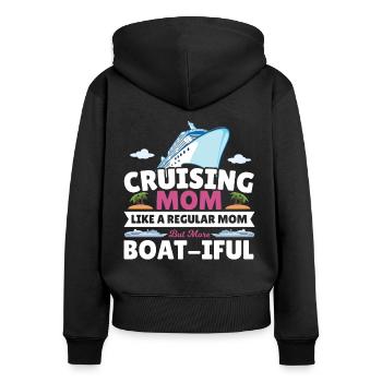Cruise Vacation Family Excursion Design For A - Women's Premium Organic Zip Hoodie - black - Back - Julia (174cm)