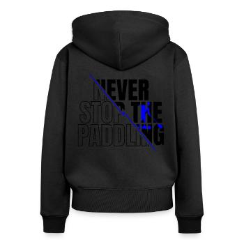 SUP paddle paddle Stand Up Paddle Surf - Sweat à capuche zippé Premium bio Femme - noir - Dos - Julia (174cm)