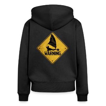 Beach Sailing Windracer Land Sailers Land Sailors - Women's Premium Organic Zip Hoodie - black - Back - Julia (174cm)