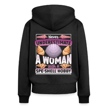 Seashell Collecting Design for an Shell Hunter - Women's Premium Organic Zip Hoodie - black - Back - Julia (174cm)