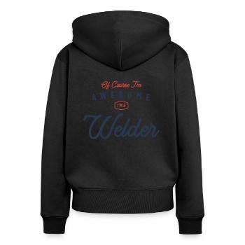 Welder Job Profession - Women's Premium Organic Zip Hoodie - black - Back - Julia (174cm)