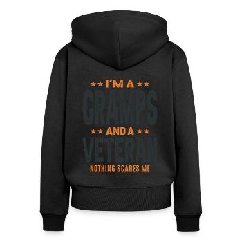 I'm a Gramps and a Veteran - Dad Grandpa - Women's Premium Organic Zip Hoodie - black - Back - Julia (174cm)