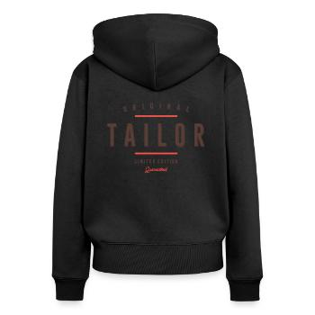 Tailor Funny Job Title Occupation - Women's Premium Organic Zip Hoodie - black - Back - Julia (174cm)