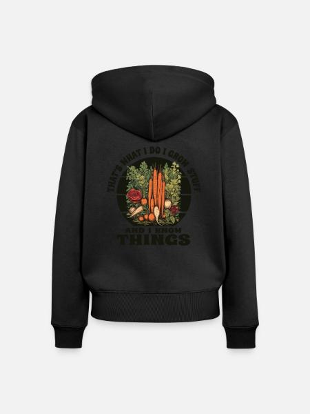 Gärtnerin Gartenpflanzen lustiges Gärtner - Frauen Premium Bio Zip Hoodie -
