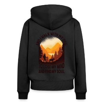 Dog Dog Owner Accessories Dog Lover Funny - Women's Premium Organic Zip Hoodie - black - Back - Julia (174cm)
