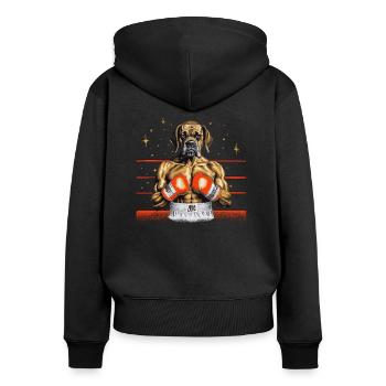 Boxer Race Chien Boxer Accessoires Chiens Propriétaires De Chiens - Sweat à capuche zippé Premium bio Femme - noir - Dos - Julia (174cm)