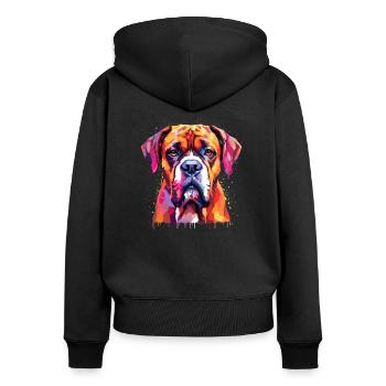 Boxer Dog Breed Boxer Dogs Accessories Dog Owners - Women's Premium Organic Zip Hoodie - black - Back - Julia (174cm)