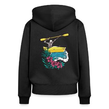 KAYAKS CANOE RAFTING BOAT Kayaking Paddling-paddle - Women's Premium Organic Zip Hoodie - black - Back - Julia (174cm)