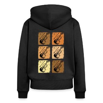 Violinist-Musiker Geigen Country-Musik-Instrument - Frauen Premium Bio Zip Hoodie - Schwarz - Hinten - Julia (174cm)