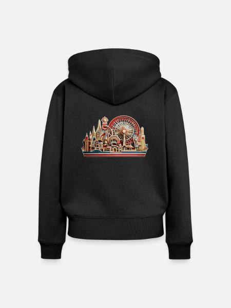 Freizeitpark Jahrmarkt Rummelplatz Volksfest - Frauen Premium Bio Zip Hoodie -