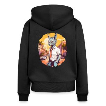 Cryptozoologists Chupacabra Creatures Porto-Rico - Women's Premium Organic Zip Hoodie - black - Back - Julia (174cm)