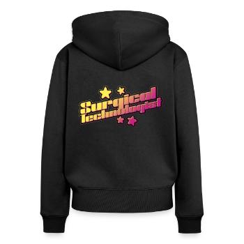 Chirurgisch-technischer Assistent Chirurg - Frauen Premium Bio Zip Hoodie - Schwarz - Hinten - Julia (174cm)