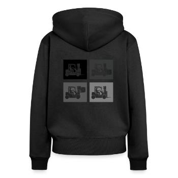 Forklift Driver Warehouse Manager Warehouse Manager Occupations - Women's Premium Organic Zip Hoodie - black - Back - Julia (174cm)