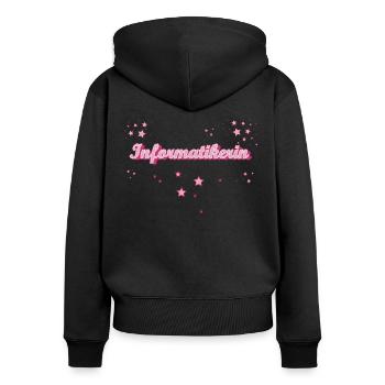 Programmierer Abschluss-Geschenk Informatikerin - Frauen Premium Bio Zip Hoodie - Schwarz - Hinten - Julia (174cm)