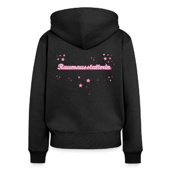 Dekorateur Abschluss-Geschenk Raumausstatterin - Frauen Premium Bio Zip Hoodie - Schwarz - Hinten - Julia (174cm)