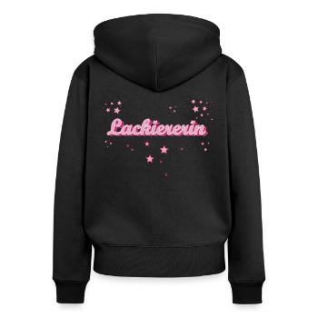 Maler Anstreicher Abschluss-Geschenk Lackiererin - Frauen Premium Bio Zip Hoodie - Schwarz - Hinten - Julia (174cm)
