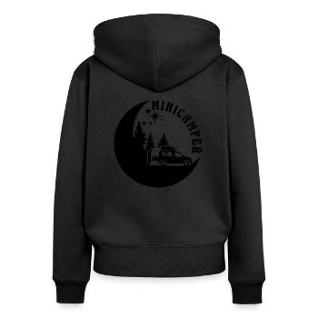 Minicampers meet campers, campers, microcampers - Women's Premium Organic Zip Hoodie - black - Back - Julia (174cm)