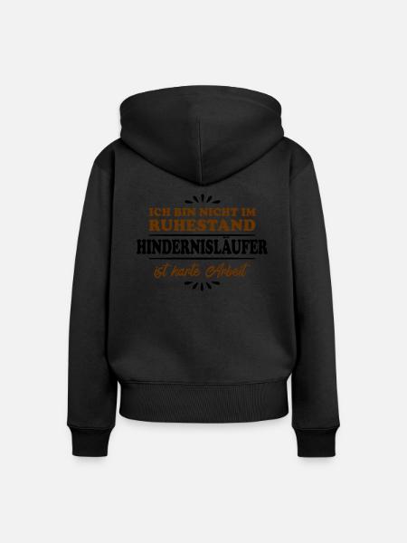 Ruhestand Rentner Pensioner Hindernislauf - Frauen Premium Bio Zip Hoodie -