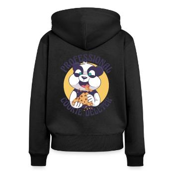 Gamer PC-Konsolen Videospiele - Frauen Premium Bio Zip Hoodie - Schwarz - Hinten - Julia (174cm)