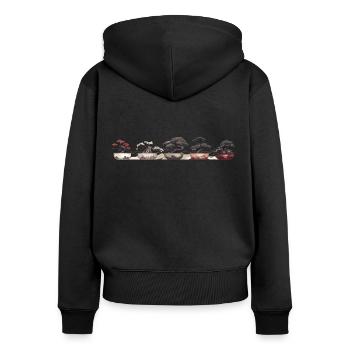 Bonsaï Plantes Bonsaï Bonsaï Bonsaï - Sweat à capuche zippé Premium bio Femme - noir - Dos - Julia (174cm)
