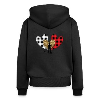SUP board paddleboarding paddel supboard Stand Up - Frauen Premium Bio Zip Hoodie - Schwarz - Hinten - Julia (174cm)