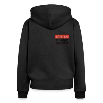 Legendäre homöopathische Kräuter Heilpraktiker - Frauen Premium Bio Zip Hoodie - Schwarz - Hinten - Julia (174cm)