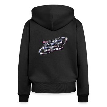 Hardcore Rave Music Raver EDM DJ House Music - Women's Premium Organic Zip Hoodie - black - Back - Julia (174cm)