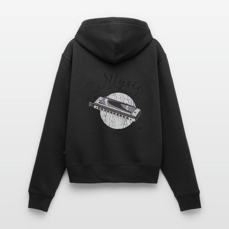 Harmonica Player Musician Harmonica Women's Premium Organic Zip Hoodie