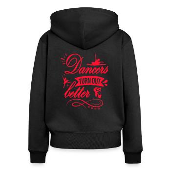 Ballerina Girl Ballet Dancer Dancing Ballet - Women's Premium Organic Zip Hoodie - black - Back - Julia (174cm)