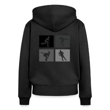 Inline-Skating Rollerskates Inline-Skater - Women's Premium Organic Zip Hoodie - black - Back - Julia (174cm)