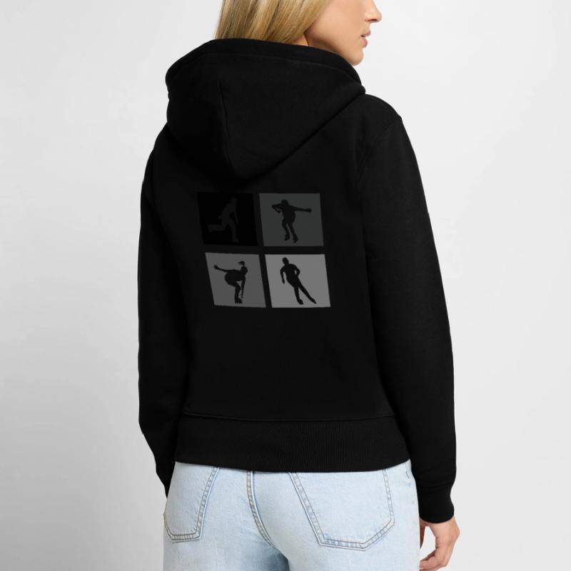 Rollers Rollers Rollers Rollers Sweat à capuche zippé Premium bio Femme