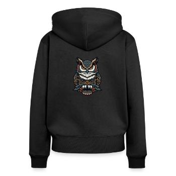Éleveur d’oiseaux Ornithologue Ornithologue Ornithologue - Sweat à capuche zippé Premium bio Femme - noir - Dos - Julia (174cm)