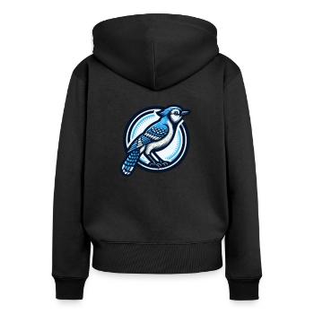 Éleveur d’oiseaux Ornithologue Ornithologue Ornithologue - Sweat à capuche zippé Premium bio Femme - noir - Dos - Julia (174cm)
