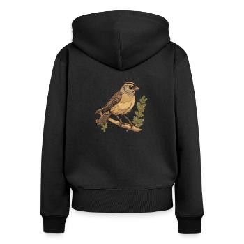 Éleveur d’oiseaux Ornithologue Ornithologue Ornithologue - Sweat à capuche zippé Premium bio Femme - noir - Dos - Julia (174cm)