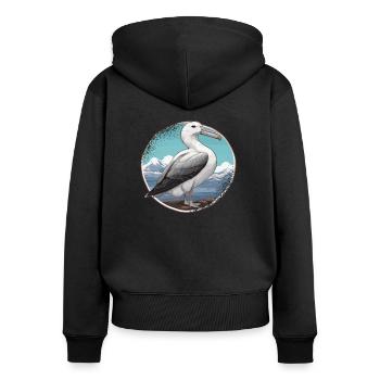 Éleveur d’oiseaux Ornithologue Ornithologue Ornithologue - Sweat à capuche zippé Premium bio Femme - noir - Dos - Julia (174cm)