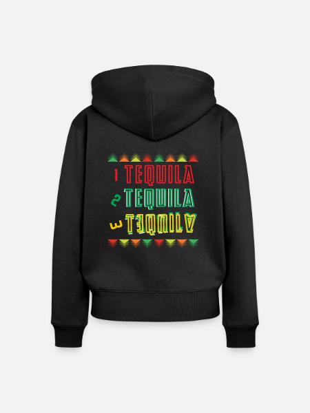 Tequila - Frauen Premium Bio Zip Hoodie - Schwarz