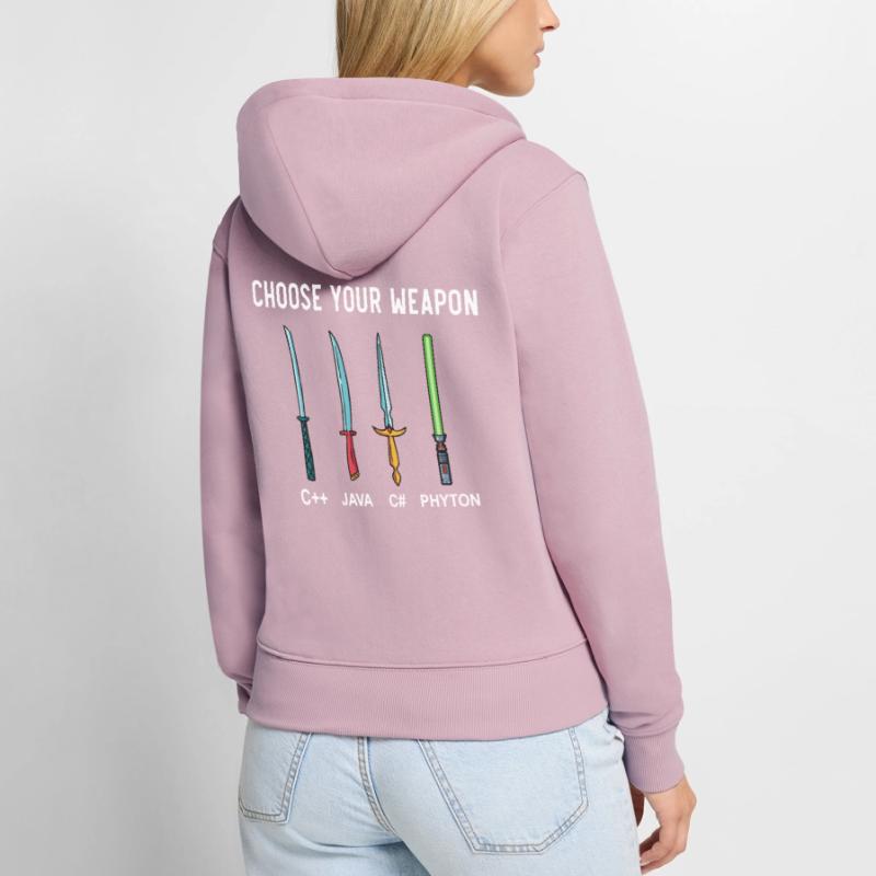 PHYTON PROGRAMMER Programmation Encodage d’encodeur Sweat à capuche zippé Premium bio Femme