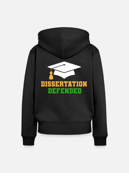 Dissertation Verteidigt - Frauen Premium Bio Zip Hoodie - Schwarz