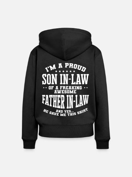Schwiegersohn Der Schwiegermutter - Frauen Premium Bio Zip Hoodie - Schwarz
