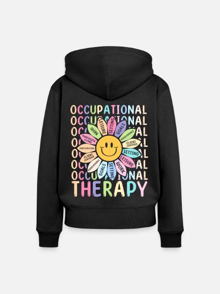 Beschäftigungstherapie - Frauen Premium Bio Zip Hoodie - Schwarz