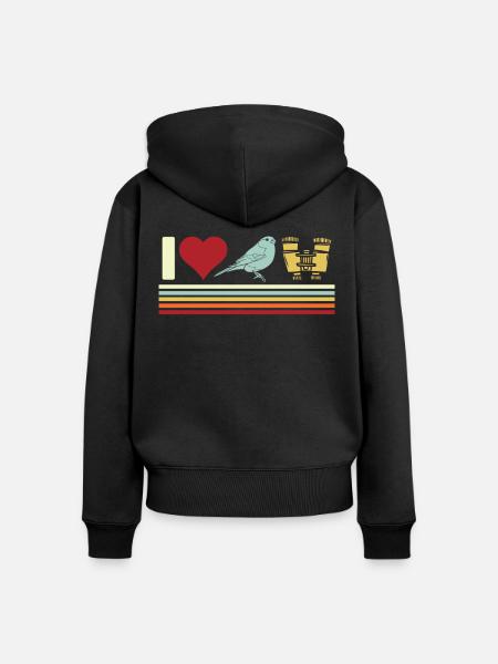 Vogelbeobachtung, Ornithologie - Frauen Premium Bio Zip Hoodie - Schwarz