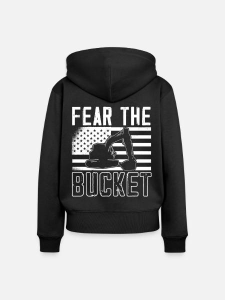 Baggerfahrer, Grabe Sachen Aus - Frauen Premium Bio Zip Hoodie - Schwarz