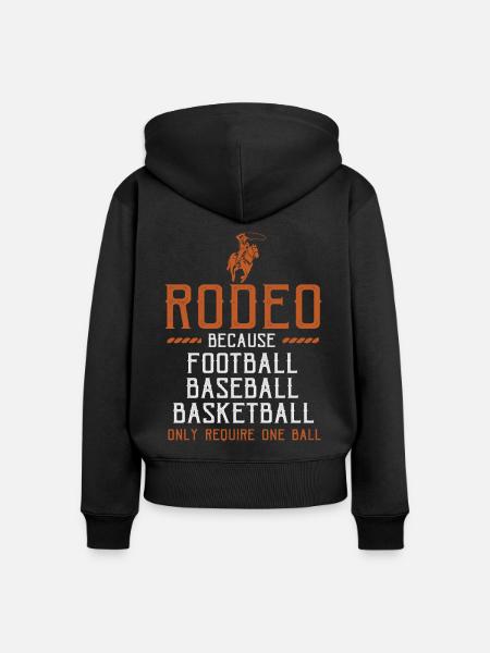 Rodeo, Westliches Reiten - Frauen Premium Bio Zip Hoodie - Schwarz